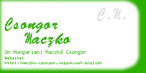 csongor maczko business card